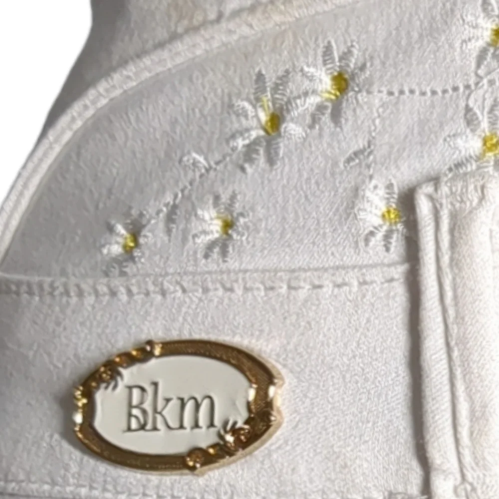 *NEW* Colombian Authentic Skinny Butt Lifter white Embroidery Jeans Size 12 - Picture 14 of 16